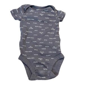 Gray and white baby onesie. Perfect condition!